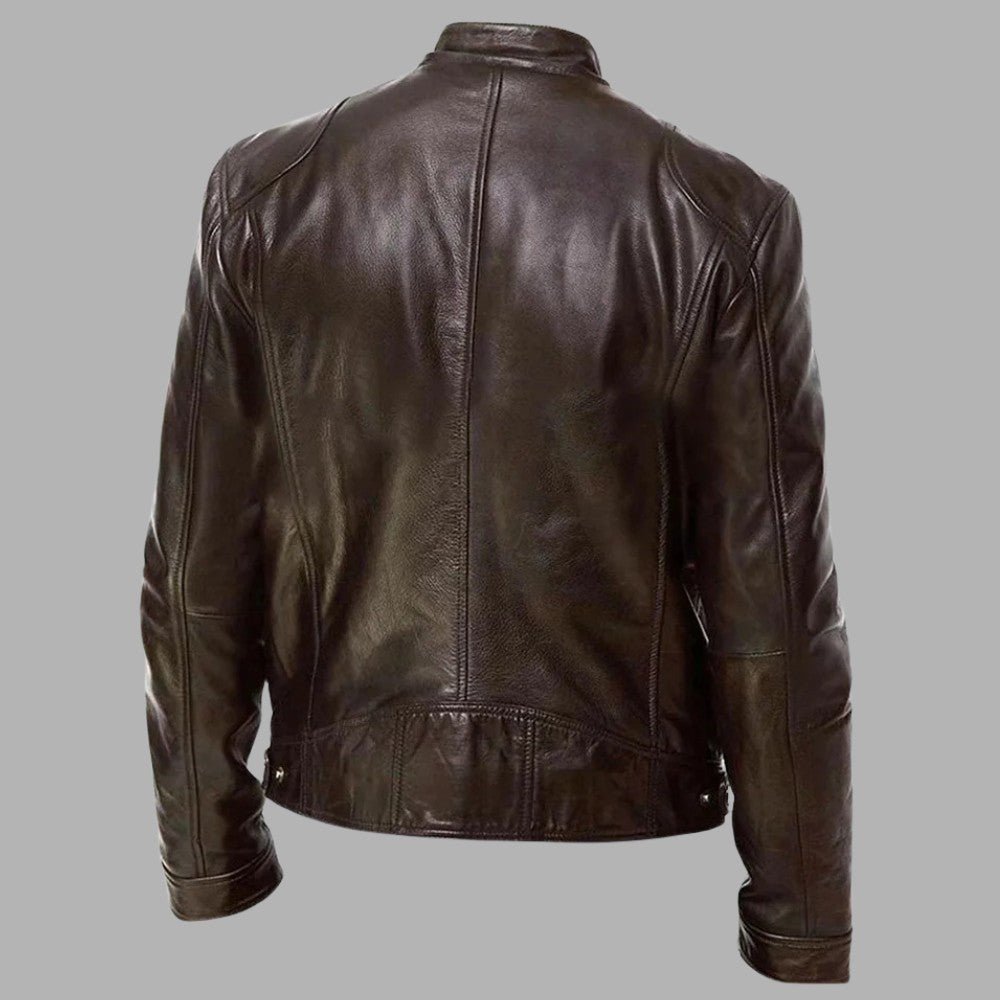 Classic Faux Leather Zip Up Jacket