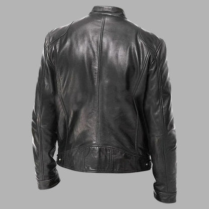 Classic Faux Leather Zip Up Jacket