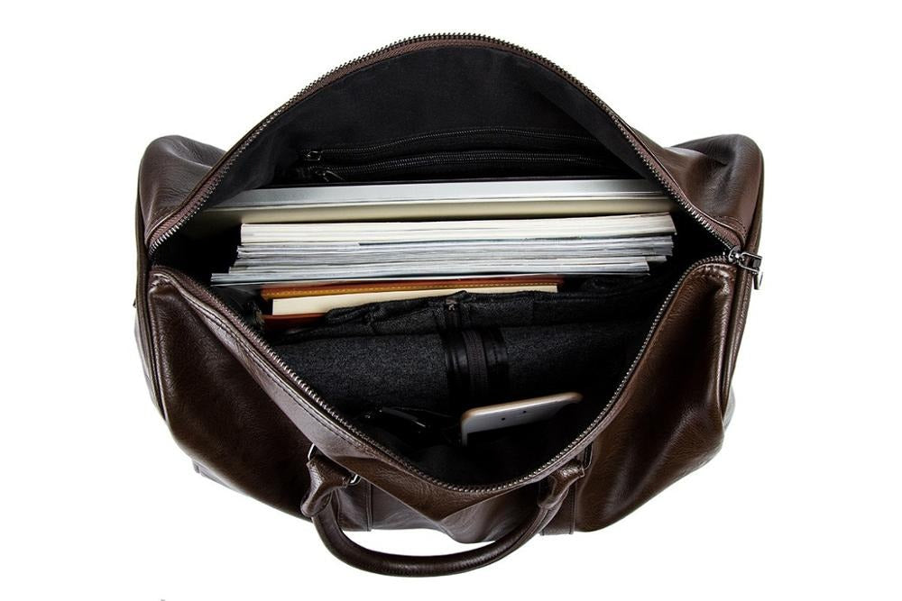 Spacious Genuine Leather Duffel Bag