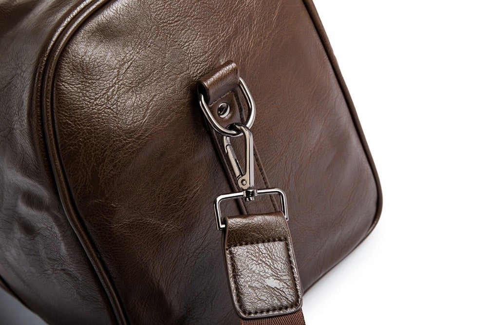 Spacious Genuine Leather Duffel Bag