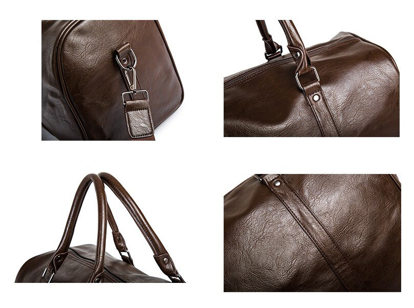 Spacious Genuine Leather Duffel Bag