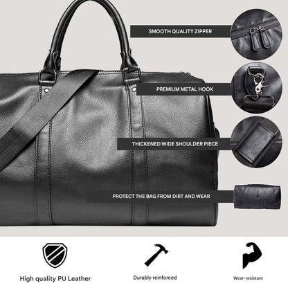 Spacious Genuine Leather Duffel Bag