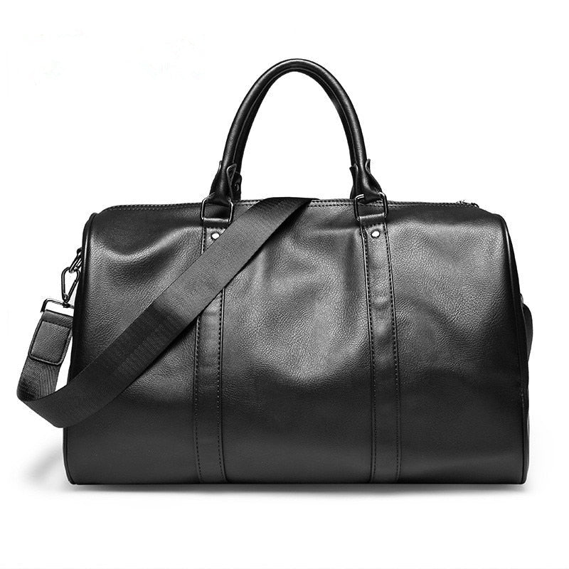Spacious Genuine Leather Duffel Bag - OutfitLondon