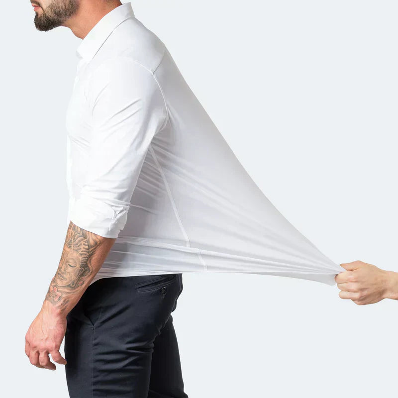 Men's Slim Fit Dress Shirt - Easy Iron, Stretchy & Comfortable