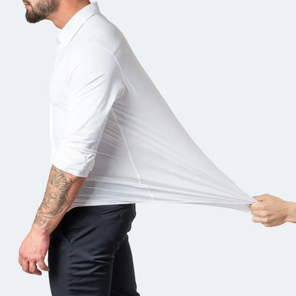 Men's Slim Fit Dress Shirt - Easy Iron, Stretchy & Comfortable