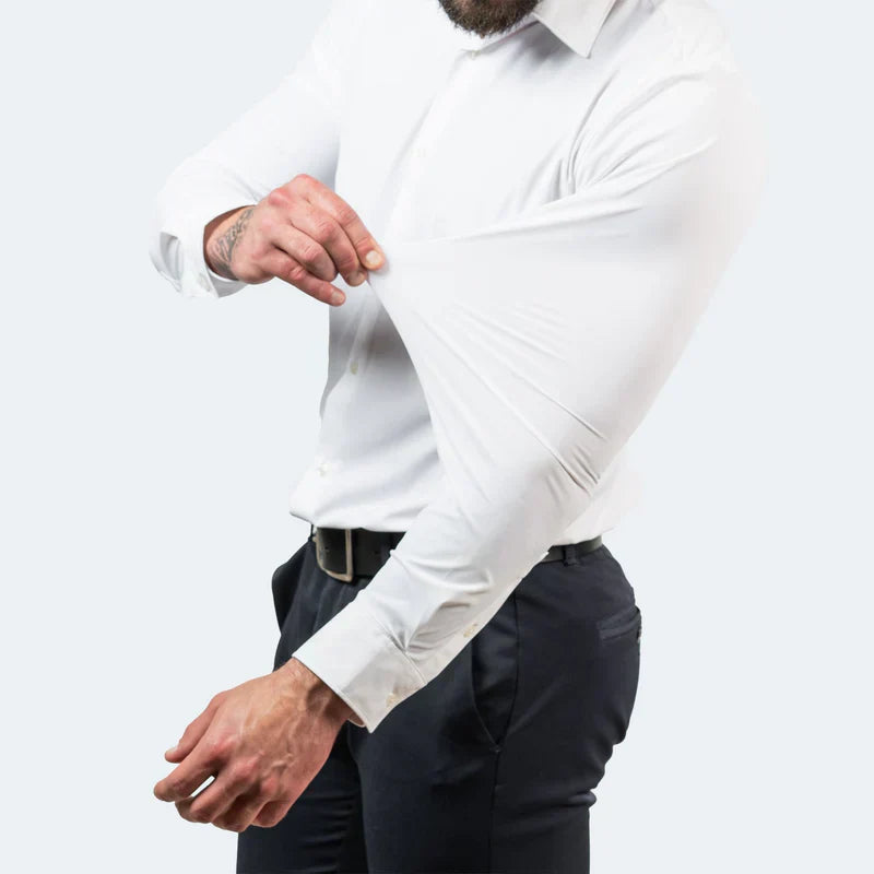Men's Slim Fit Dress Shirt - Easy Iron, Stretchy & Comfortable