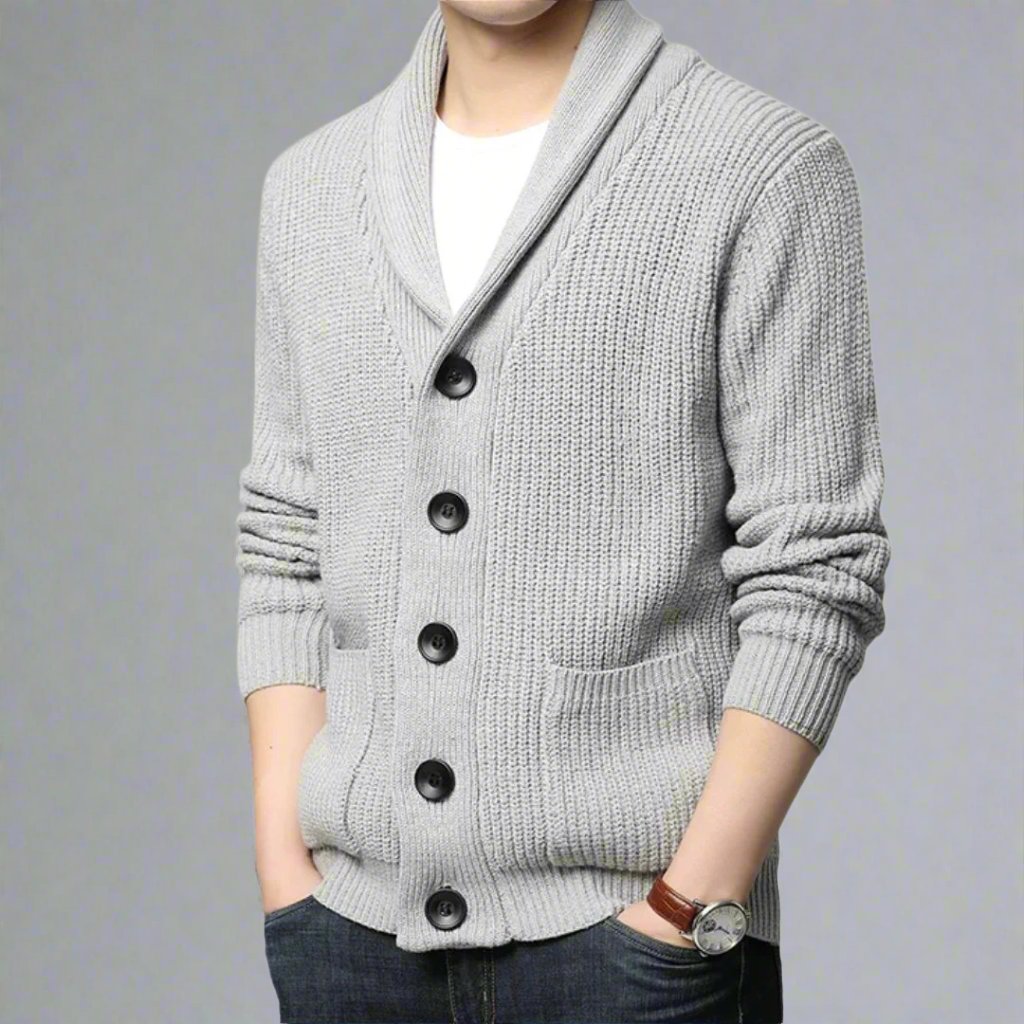 Cozy Crew Neck Button Cardigan Sweater - OutfitLondon