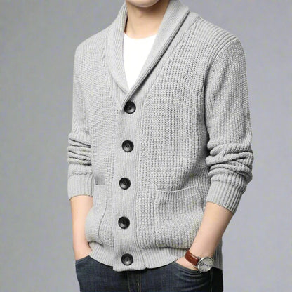 Cozy Crew Neck Button Cardigan Sweater - OutfitLondon