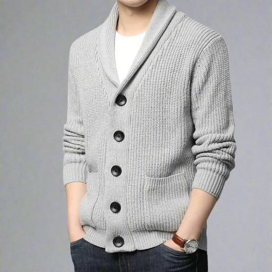 Cozy Crew Neck Button Cardigan Sweater - OutfitLondon