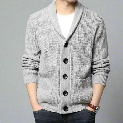 Cozy Crew Neck Button Cardigan Sweater