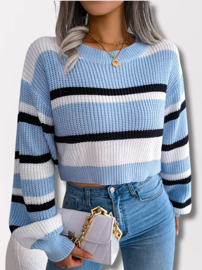 Colorful Short Sleeve Sweater Emory - OutfitLondon