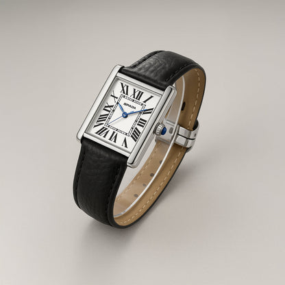 Elegant Men's Quartz Watch - Genuine Leather Band