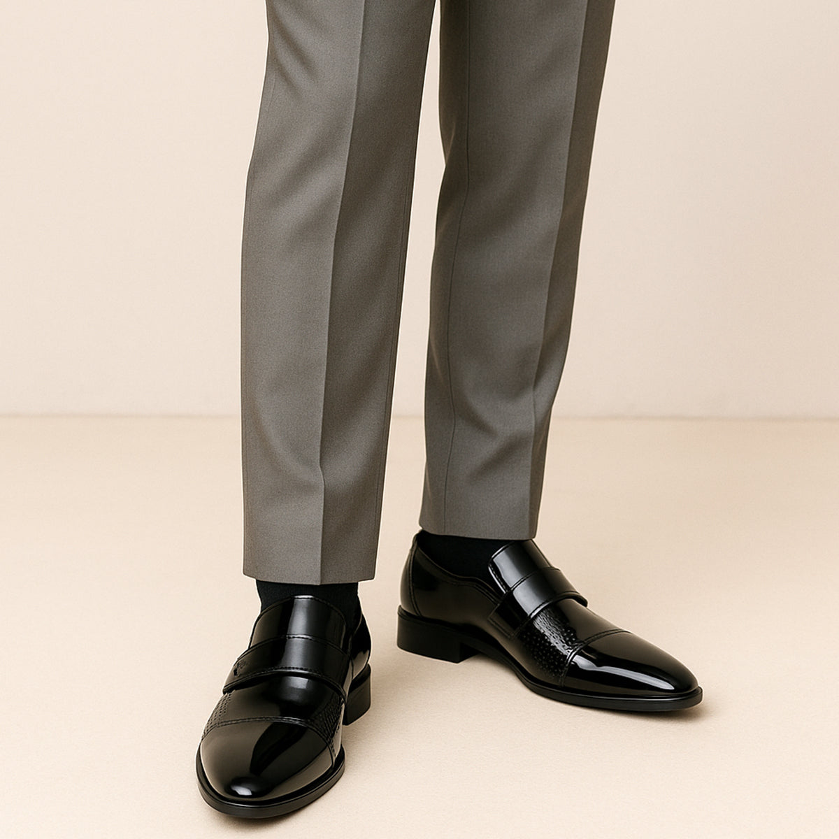 Premium Men's Leather Slip On Dress Loafers