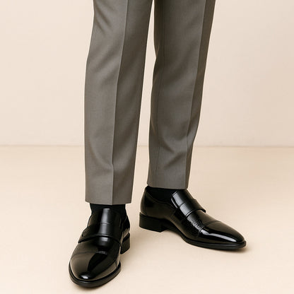Premium Men's Leather Slip On Dress Loafers