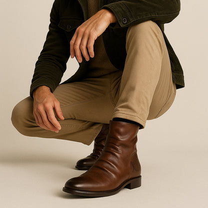 Premium Men's Chelsea Leather Ankle Boots