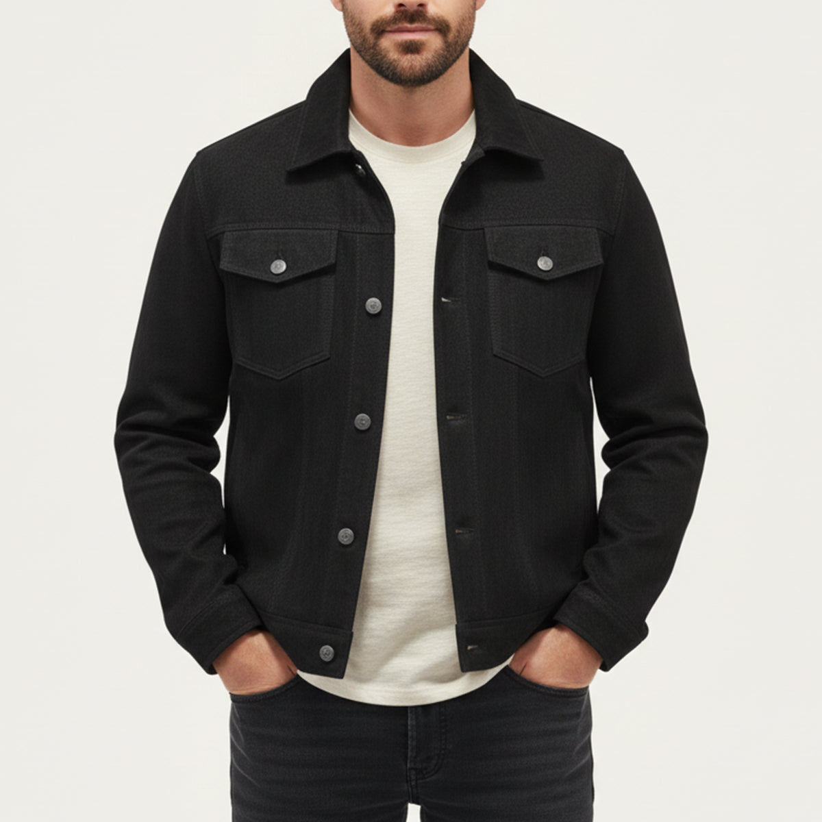Classic Brown Leather Mens Jacket - Casual Outdoor Wear