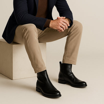 Premium Men's Chelsea Leather Ankle Boots