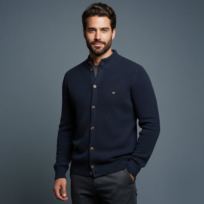Relaxed Fit Mens Knit Button Cardigan