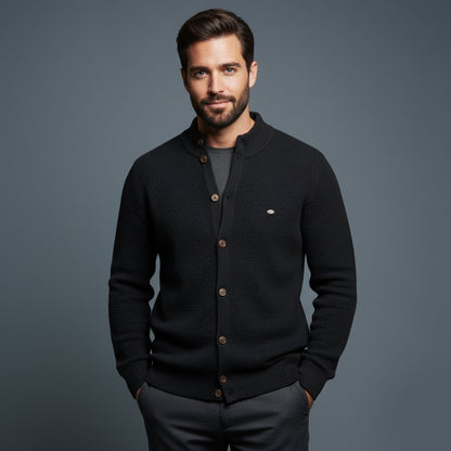Relaxed Fit Mens Knit Button Cardigan