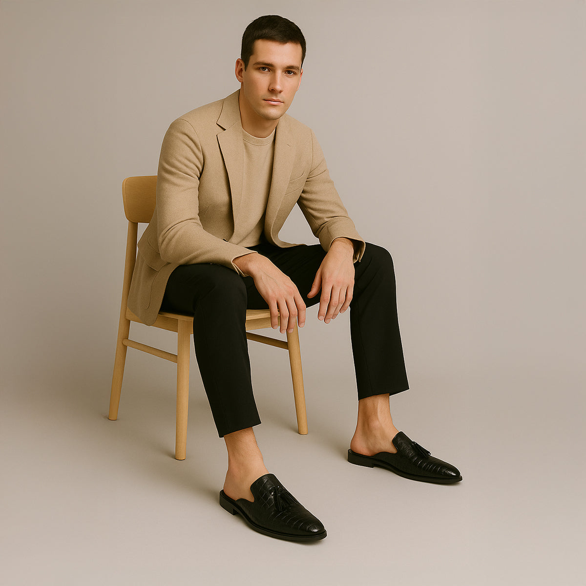 Classic Slip On Leather Loafers For Men