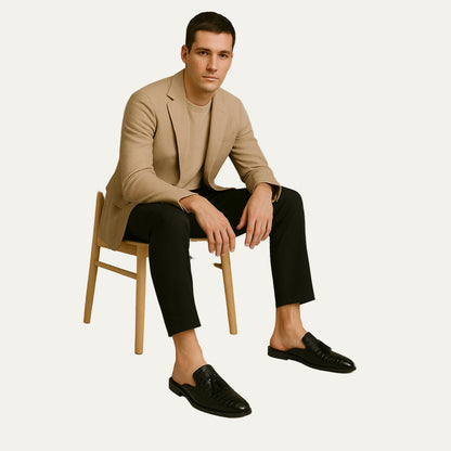 Luxury Leather Tassel Slip On Loafers