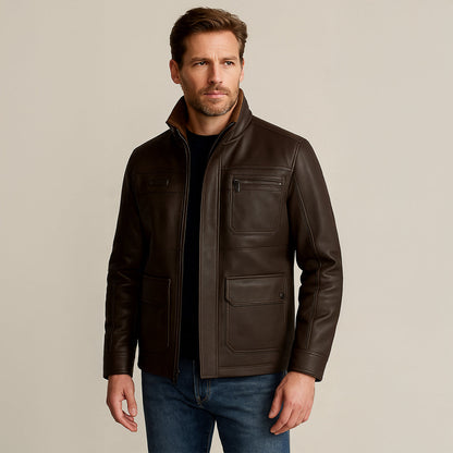 Classic Genuine Leather Mens Jacket