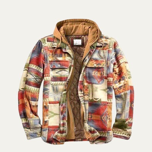 Warm Plaid Hooded Shirt Jacket for Men - OutfitLondon