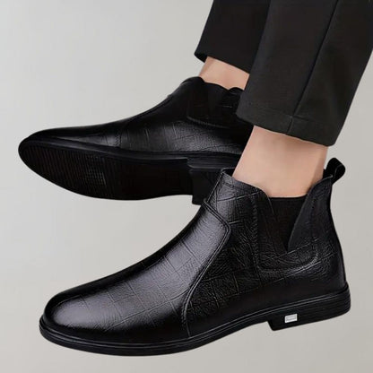 Classic Tan Leather Ankle Boots for Men