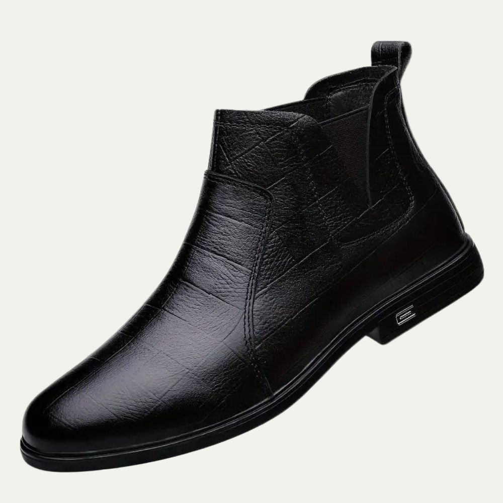 Classic Tan Leather Ankle Boots for Men
