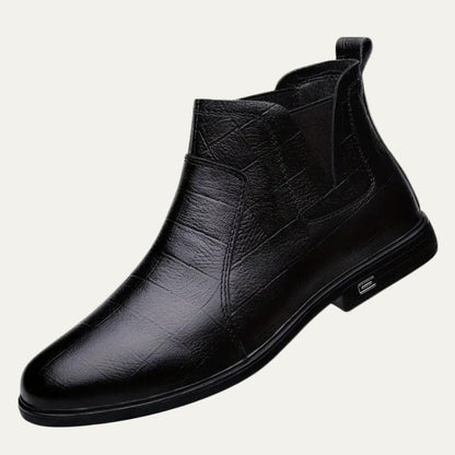 Classic Tan Leather Ankle Boots for Men