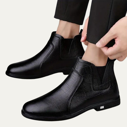 Classic Tan Leather Ankle Boots for Men