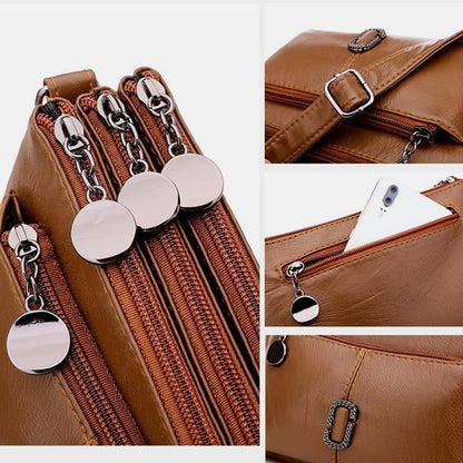 Chic Leather Shoulder Bag Sienna