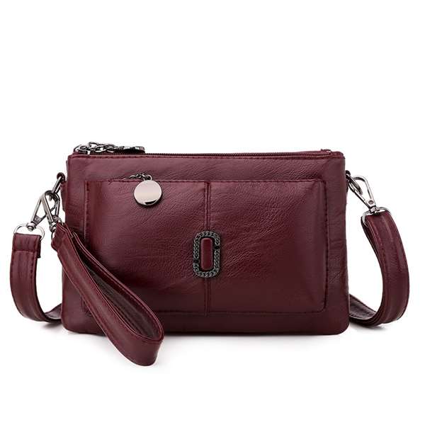 Chic Leather Shoulder Bag Sienna - OutfitLondon