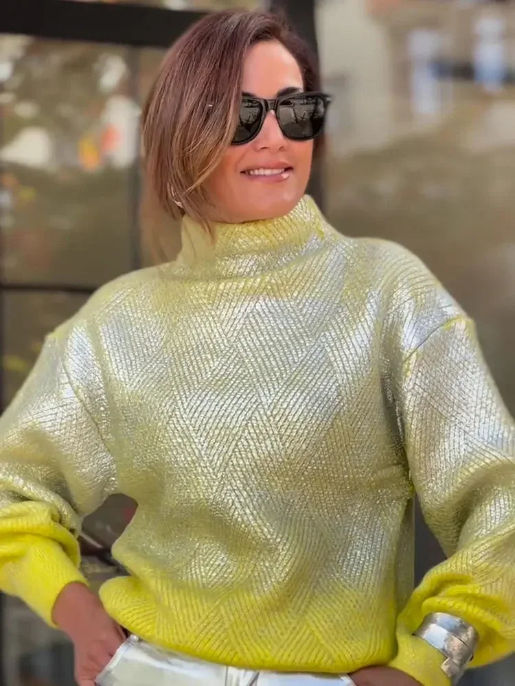 Fashionable Women's Ombre Knit Sweater