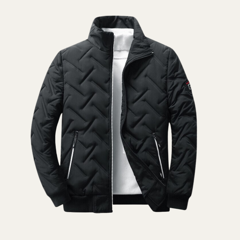 Men's Waterproof Padded Winter Jacket with Athletic Style - OutfitLondon