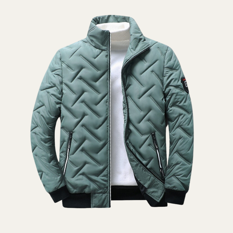 Men's Waterproof Padded Winter Jacket with Athletic Style