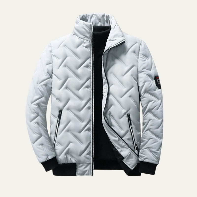 Men's Waterproof Padded Winter Jacket with Athletic Style