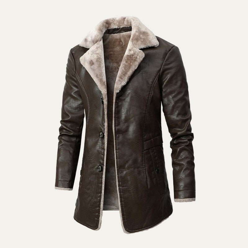 Men's Warm Synthetic Lined Classic Overcoat