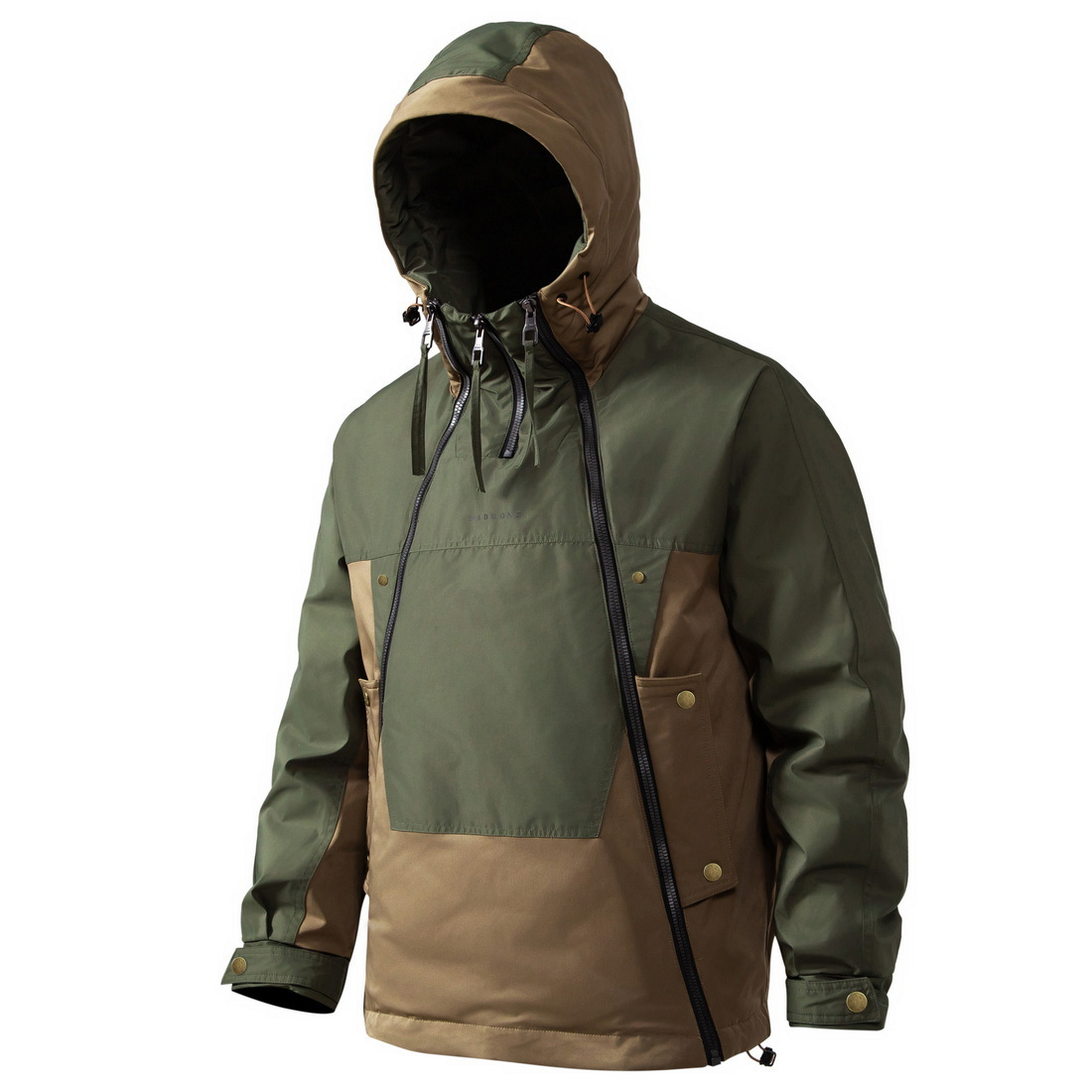 Warm Waterproof Mens Parka Jacket with Double Zip