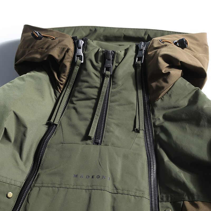 Warm Waterproof Mens Parka Jacket with Double Zip