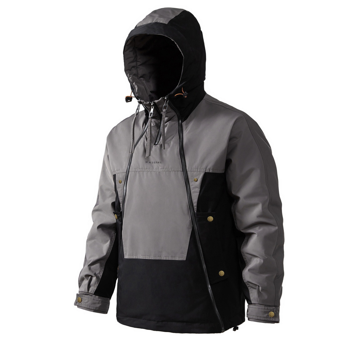 Warm Waterproof Mens Parka Jacket with Double Zip