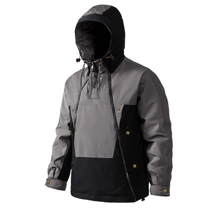 Warm Waterproof Mens Parka Jacket with Double Zip