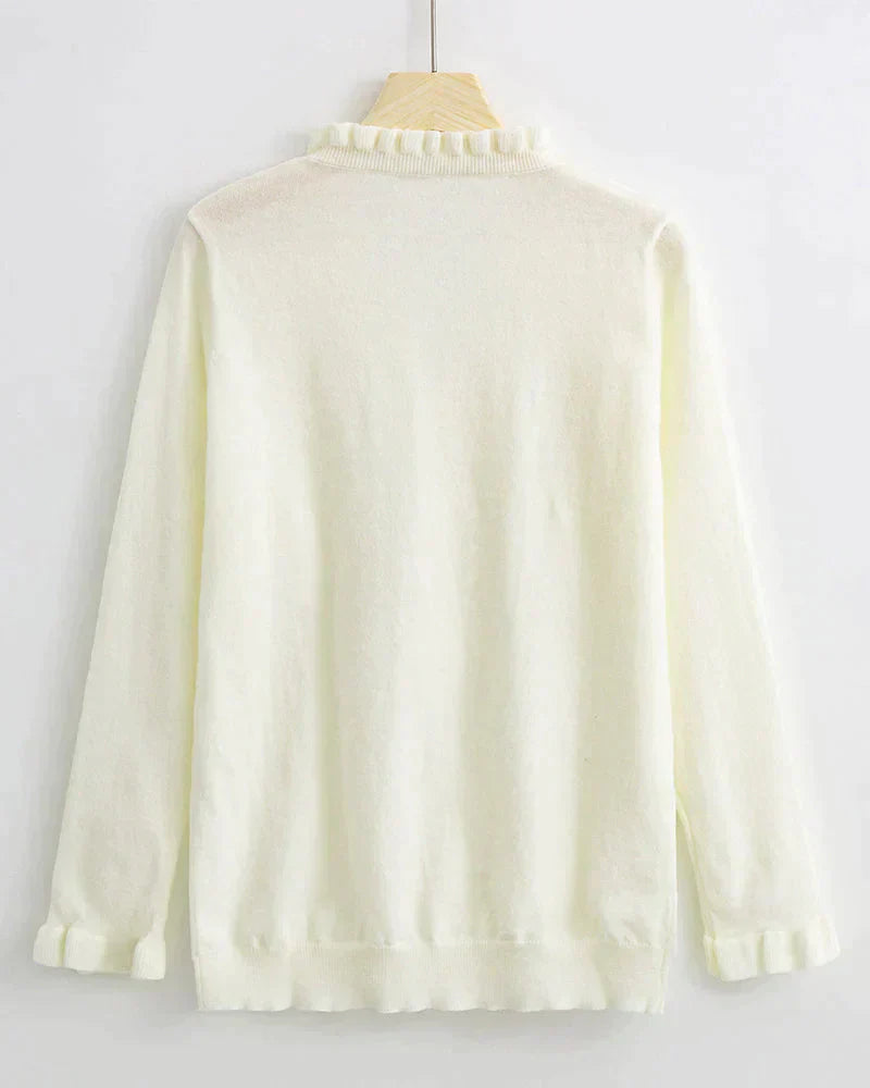 Fashionable Ruffle Knit Sweater