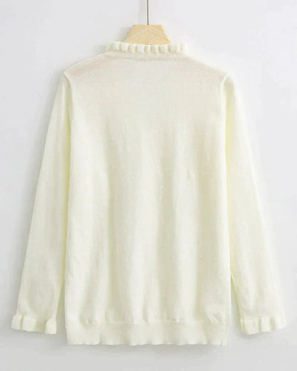 Fashionable Ruffle Knit Sweater