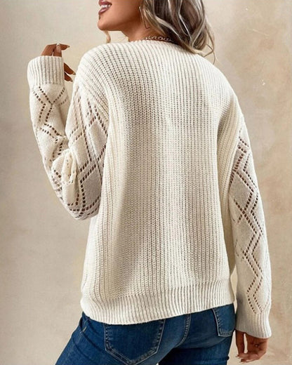 Fashionable Deep V Neck Pullover