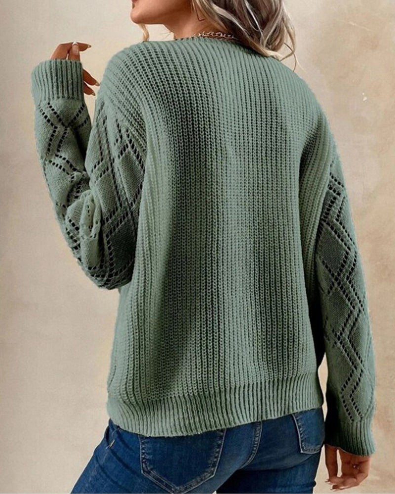 Fashionable Deep V Neck Pullover