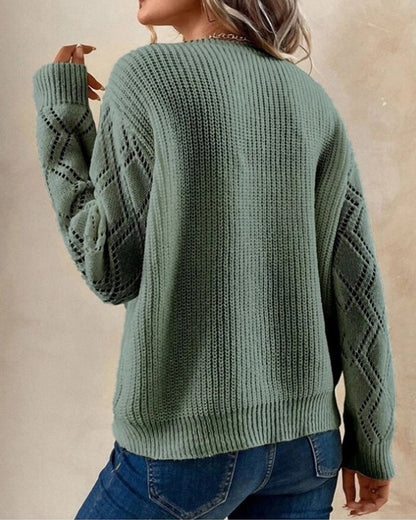 Fashionable Deep V Neck Pullover