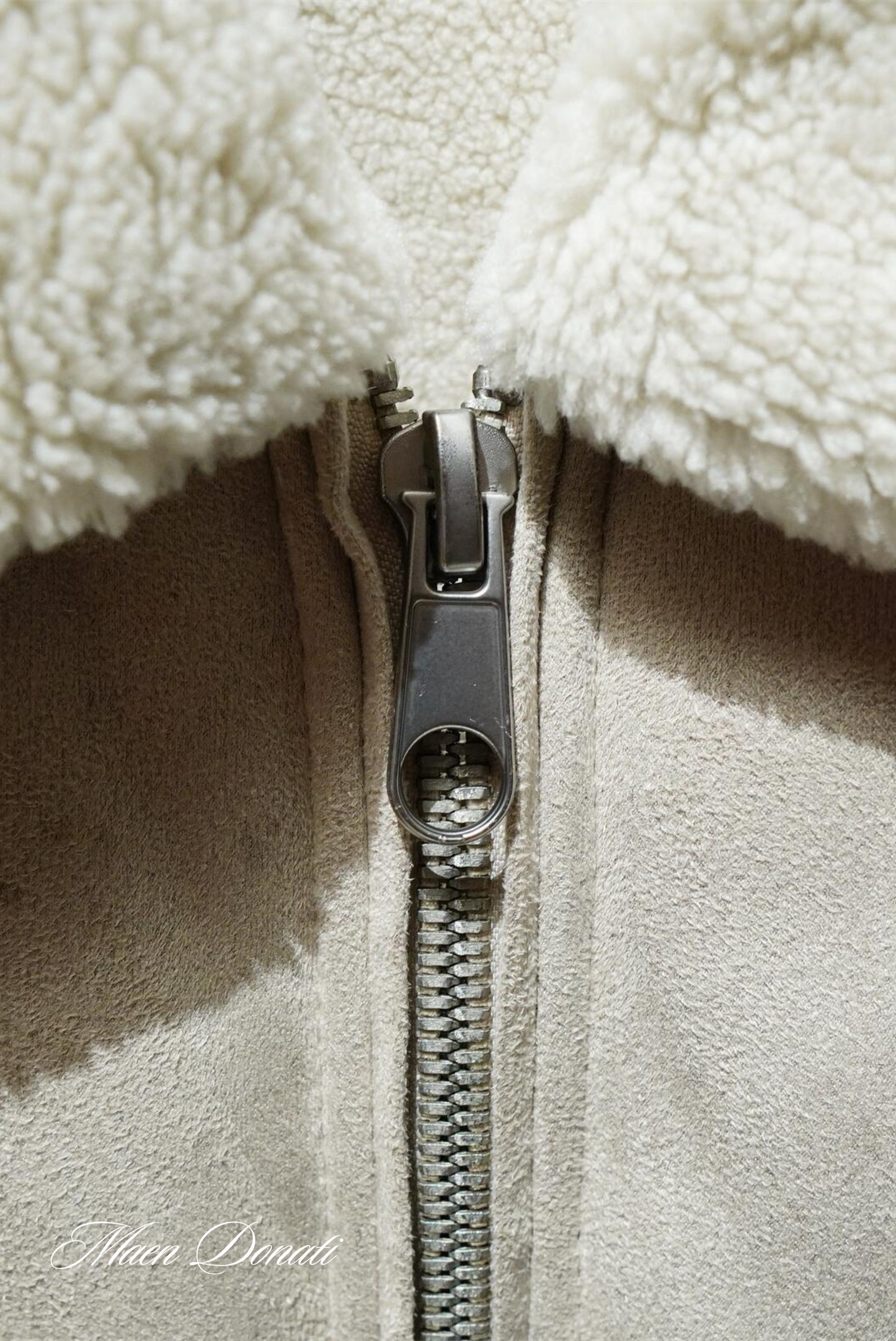 Men's Quilted Jacket with Faux Fur Trim