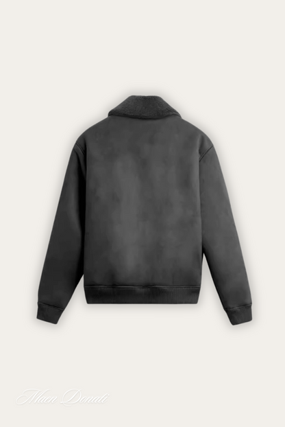 Warm Mens Quilted Bomber Jacket