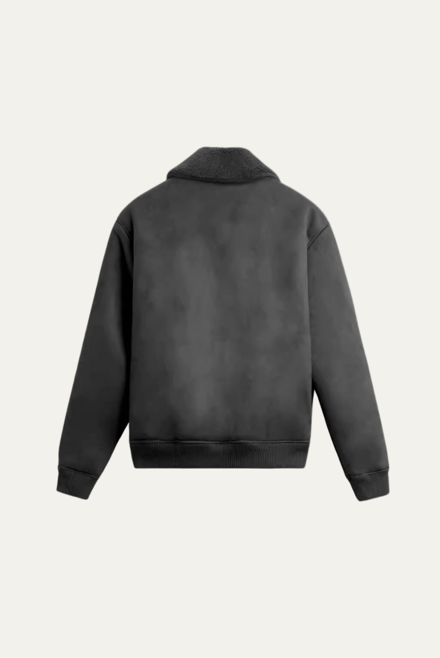 Men's Quilted Jacket with Faux Fur Trim